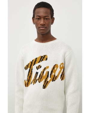 Tiger Of Sweden sweter z domieszką wełny Bobi męski kolor beżowy T70504019