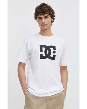 DC t-shirt bawełniany Star męski kolor biały z nadrukiem ADYZT05373