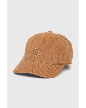 DC czapka z daszkiem sztruksowa Star kolor brązowy gładka ADYHA04196