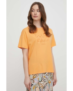 Mos Mosh t-shirt damski kolor pomarańczowy