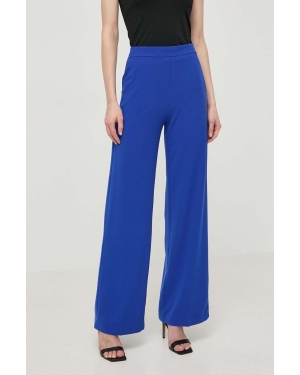 Patrizia Pepe spodnie damskie kolor niebieski szerokie high waist 2P1603 A049