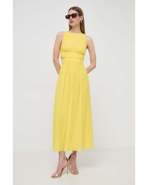 Patrizia Pepe sukienka kolor żółty maxi rozkloszowana 2A2713 A061