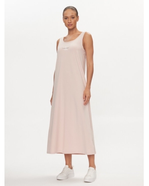 Calvin Klein Jeans Sukienka letnia Monologo J20J223702 Różowy Loose Fit