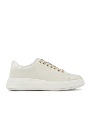 Calvin Klein Sneakersy Raised Cupsole Lace Up HW0HW01668 Beżowy