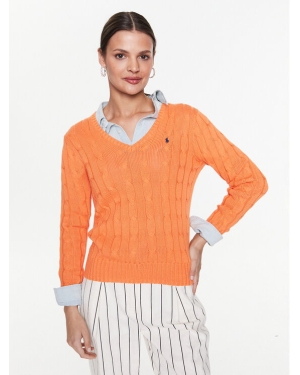 Polo Ralph Lauren Sweter 211891641008 Pomarańczowy Slim Fit