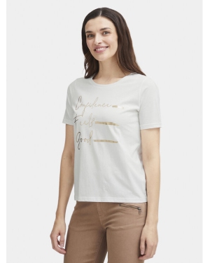 Fransa T-Shirt 20613424 Biały Regular Fit