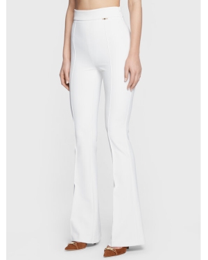 Elisabetta Franchi Spodnie materiałowe PA-047-31E2-V230 Biały Slim Fit
