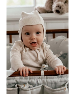 That's mine czapka niemowlęca 20235 CANNA kolor beżowy z cienkiej dzianiny bawełniana