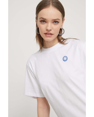 Hugo Blue t-shirt bawełniany damski kolor biały 50518139