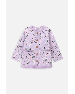 Coccodrillo bluza bawełniana niemowlęca kolor fioletowy wzorzysta