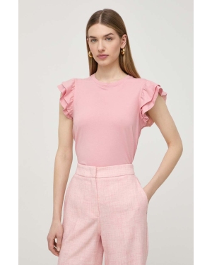 Silvian Heach t-shirt bawełniany kolor różowy
