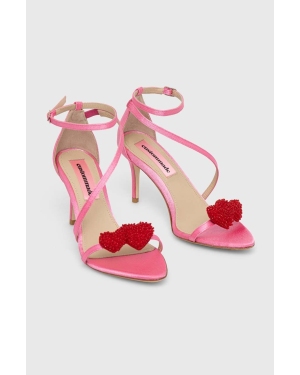 Custommade sandały Amy Satin Heart kolor różowy 000401098