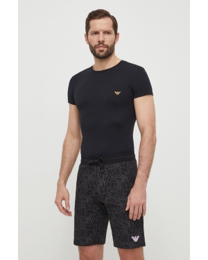 Emporio Armani Underwear t-shirt lounge kolor czarny z nadrukiem 111035 4R513