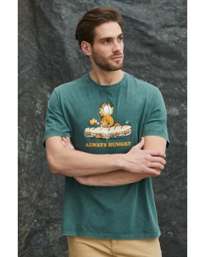 Medicine t-shirt męskie kolor zielony z nadrukiem