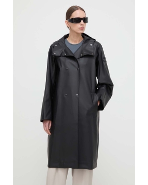 Max Mara Leisure płaszcz przeciwdeszczowy damski kolor czarny przejściowa oversize 2416021078600