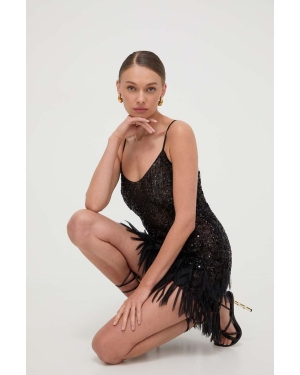 Elisabetta Franchi sukienka kolor czarny mini prosta AB62442E2