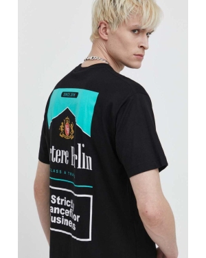 Vertere Berlin t-shirt bawełniany kolor czarny z nadrukiem VER T194