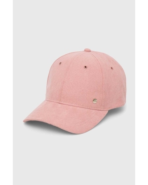 Medicine czapka z daszkiem damska kolor różowy gładka