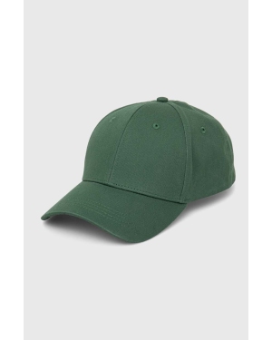 Medicine czapka z daszkiem bawełniana męska kolor zielony gładka