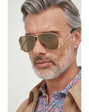 Saint Laurent okulary przeciwsłoneczne męskie kolor złoty SL 690 DUST