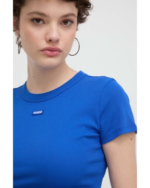 Hugo Blue t-shirt damski kolor niebieski 50510749