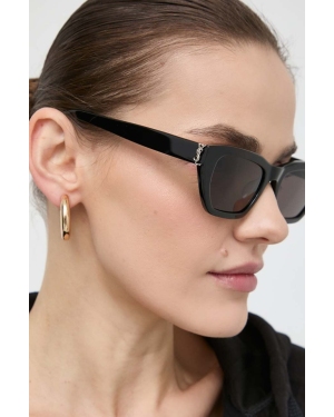Saint Laurent okulary przeciwsłoneczne damskie kolor czarny SL M127/F
