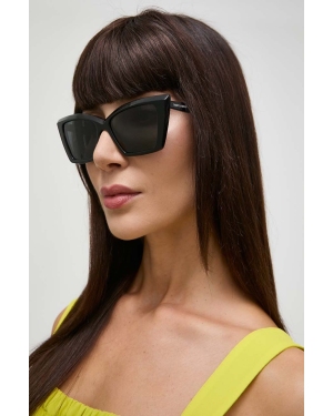 Saint Laurent okulary przeciwsłoneczne damskie kolor czarny SL 657