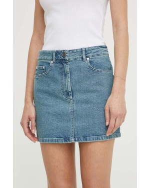 Remain spódnica jeansowa kolor niebieski mini prosta