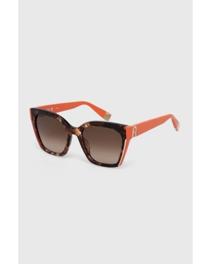 Furla okulary przeciwsłoneczne damskie kolor pomarańczowy SFU708_5402AD