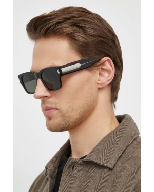Saint Laurent okulary przeciwsłoneczne męskie kolor brązowy SL 617