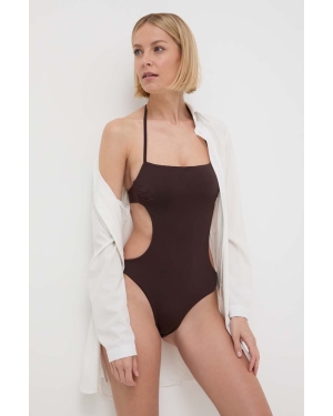 Max Mara Beachwear jednoczęściowy strój kąpielowy kolor brązowy lekko usztywniona miseczka 2416831089600