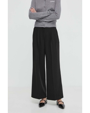2NDDAY spodnie 2ND Miles - Daily Sleek damskie kolor czarny proste high waist 2000160151
