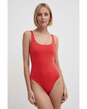 Max Mara Beachwear jednoczęściowy strój kąpielowy kolor czerwony miękka miseczka 2416831219600