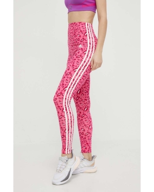 adidas legginsy damskie kolor różowy wzorzyste IS2151