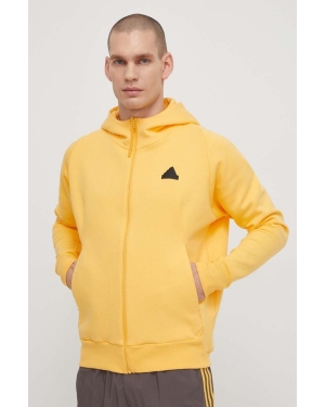 adidas bluza Z.N.E męska kolor żółty z kapturem z nadrukiem IR5237