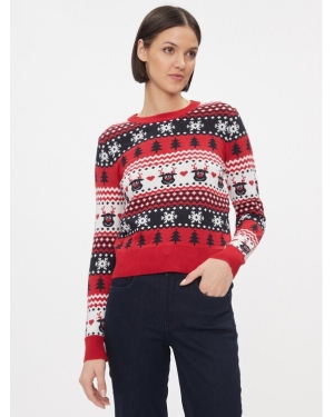 ONLY Sweter 15302939 Czerwony Regular Fit