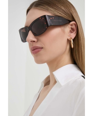 Balenciaga okulary przeciwsłoneczne damskie kolor bordowy