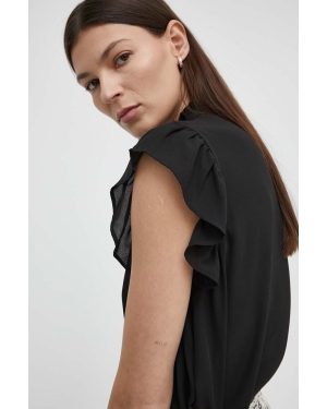 Bruuns Bazaar koszula CamillaBBNicole shirt damska kolor czarny regular ze stójką BBW3774