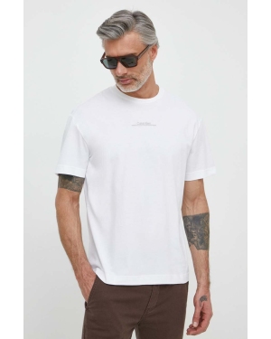 Calvin Klein t-shirt bawełniany męski kolor biały z nadrukiem K10K112486