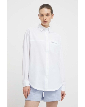 Columbia koszula Boundless Trek damska kolor biały relaxed z kołnierzykiem klasycznym 2073061