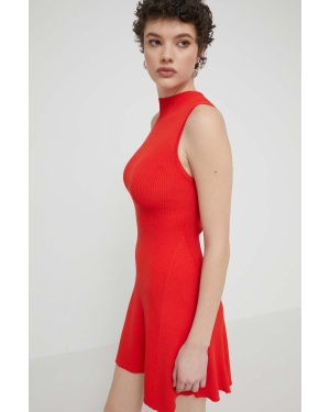 Desigual sukienka TURNER kolor czerwony mini rozkloszowana 24SWVF08