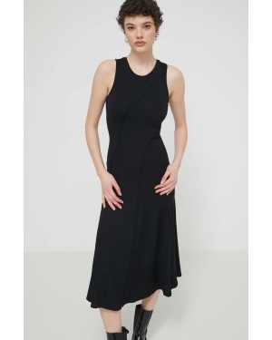 Desigual sukienka FILADELFIA kolor czarny midi rozkloszowana 24SWVK56