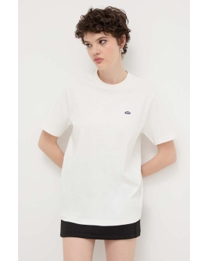 Diesel t-shirt bawełniany damski kolor beżowy