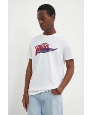 Diesel t-shirt bawełniany T-DIEGOR-K75 męski kolor biały z nadrukiem A12503.0GRAI