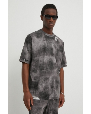 Diesel t-shirt bawełniany T-WASH-N2 męski kolor szary wzorzysty A13035.0DQAQ