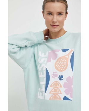 Ellesse bluza Rosiello Sweatshirt damska kolor turkusowy z nadrukiem SGV20247