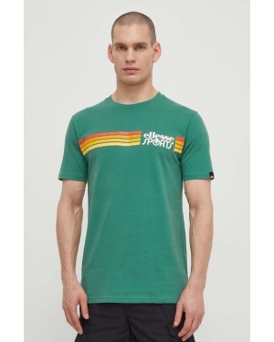 Ellesse t-shirt bawełniany Sorranta T-Shirt męski kolor zielony z aplikacją SHV20128