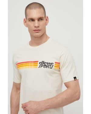 Ellesse t-shirt bawełniany Sorranta T-Shirt męski kolor beżowy z aplikacją SHV20128