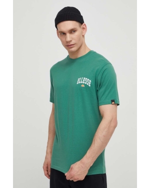 Ellesse t-shirt bawełniany Harvardo T-Shirt męski kolor zielony z nadrukiem SHV20245