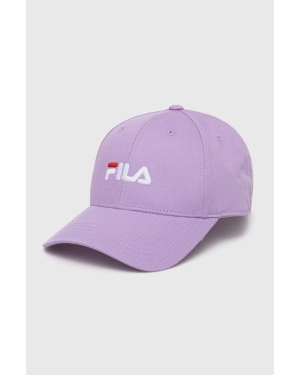 Fila czapka kolor fioletowy z aplikacją